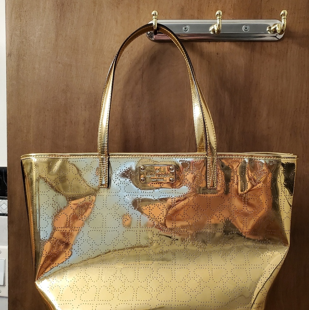 Kate Spade metallic gold shoulder purse